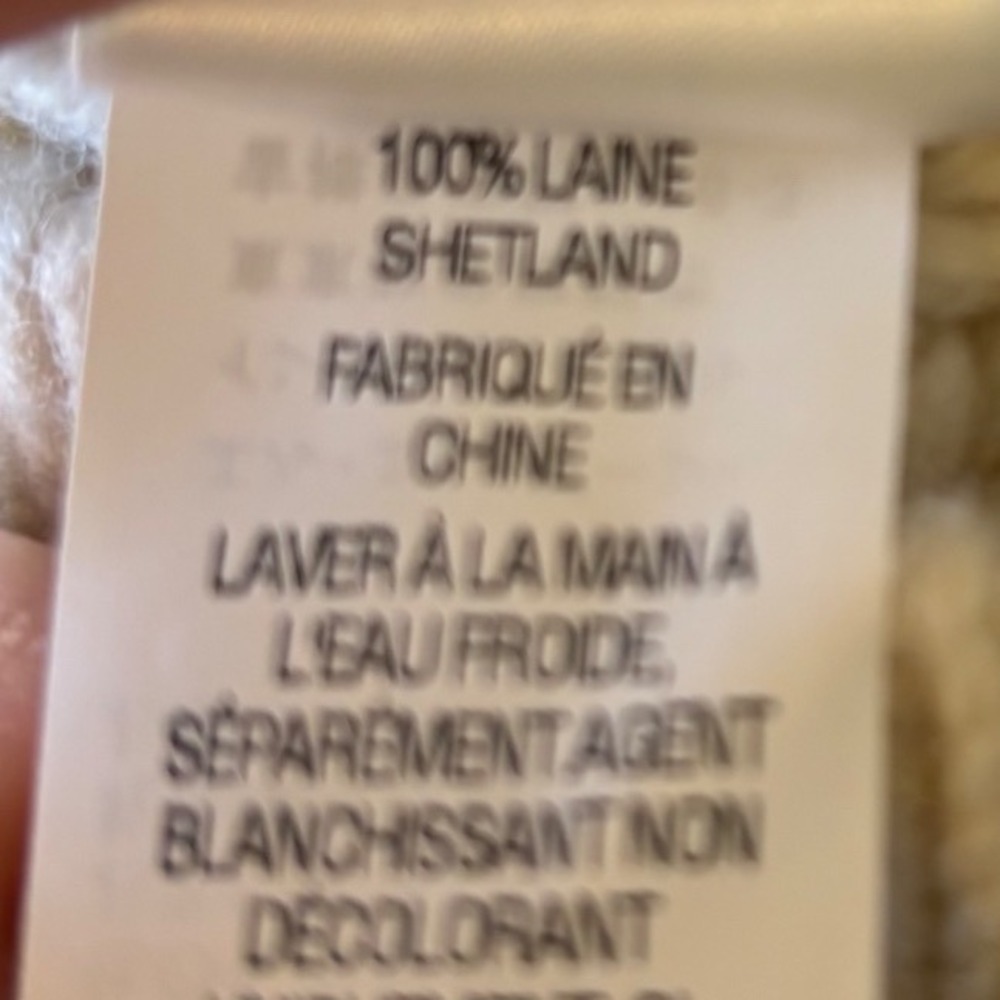 LL Bean Women Ivory Cable Knit Wool Scoop Neck Sweater with Pockets Cream Size M - Picture 12 of 14